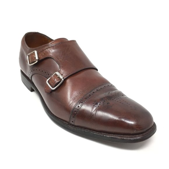 Men\'s Allen Edmonds St John\'s Double Monk Strap Loafers Shoes Size 10 Brown main image 9